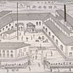 高山の製糸工場を描いた絵画