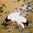 土田雪鴻画「花鳥図」