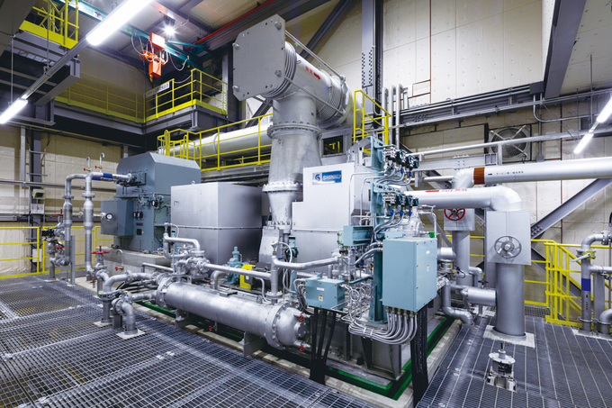 蒸気タービン発電機の写真