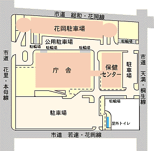 高山市庁舎平面図のイラスト