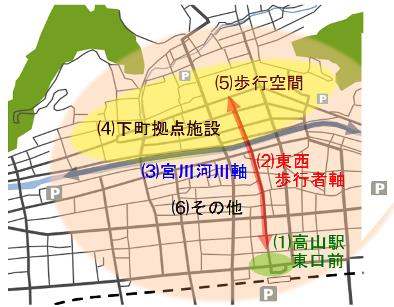 主な事業個所をイメージした図