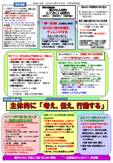 高山市立東山学校経営全体構想 