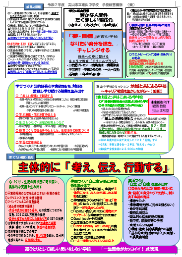 高山市立東山学校経営全体構想 
