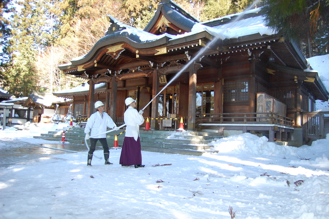 桜山八幡宮での訓練