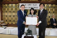 守山市で行われた協定締結式のようす