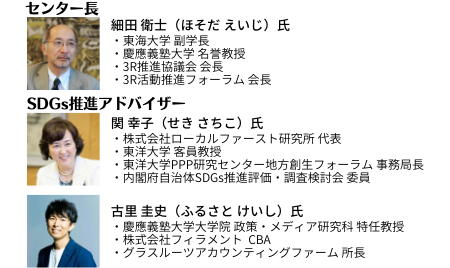 センター長、細田氏、アドバイザー、関氏、古里氏