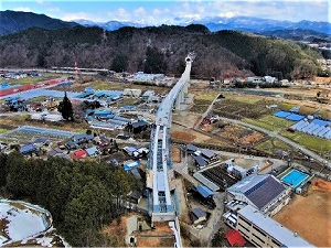 中部縦貫自動車道工事中