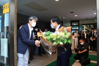退任式のようす