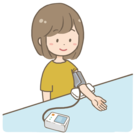 縮小　血圧測定のイラスト