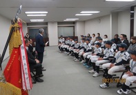 優勝報告会のようす