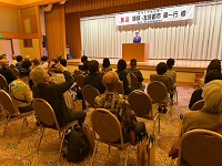 越前市「春の高山祭」市民ツアー歓迎式典の様子
