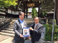 素玄寺でのケーブルテレビ番組収録の様子