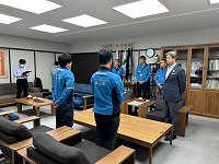 能登半島地震被災地へ派遣する職員への激励の様子