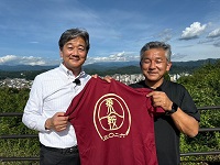 田中市長とともに収録を行った宮前勝飛騨乗鞍観光協会長