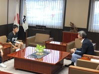 全国大会出場者激励の様子