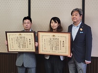 献血運動推進に係る厚生労働大臣表彰受賞報告の様子