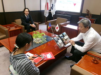 シビウ派遣者帰国報告の様子