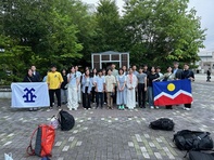 市民海外派遣出発式の様子