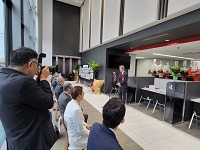 飛騨信用組合けやき通り支店オープニングセレモニーでの市長あいさつ