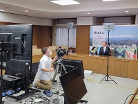 岐阜放送新春メッセージ収録の様子