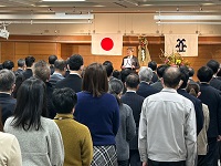 事務始め式での市長あいさつ