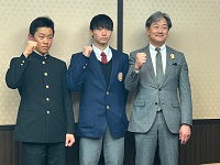 全国大会に出場される斐太高校朝田さんと高山工業高校植野さん
