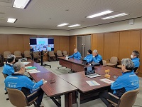 県との大雪に関する連絡会議をオンラインで行う市長ら