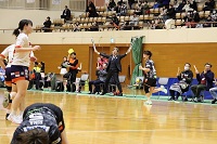 飛騨高山ブラックブルズ岐阜のホーム戦を応援する市長