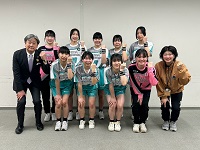 全国高等学校ハンドボール選抜大会に出場する飛騨高山高等学校女子ハンドボール部の皆さん