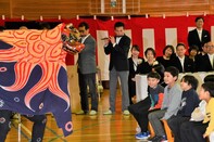 校旗返納式の様子
