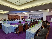 県市長会での知事と市長との意見交換会の様子