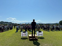 JAひだグラウンド・ゴルフ大会開会式での市長あいさつ