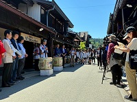 飛騨高山・酒蔵のん兵衛まつりオープニングセレモニーでの市長あいさつ