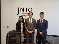 田中陽子日本政府観光局（JNTO）ロサンゼルス事務所長らと市長