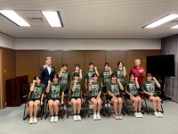 日韓青少年夏季スポーツ交流に県代表チームとして参加するASC飛騨バレーボールクラブ選手のみなさん