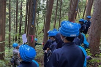 〔報告〕令和7年9月18日 北稜中学校 　森の出前授業（間伐体験）