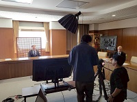 市長インタビュー撮影の様子