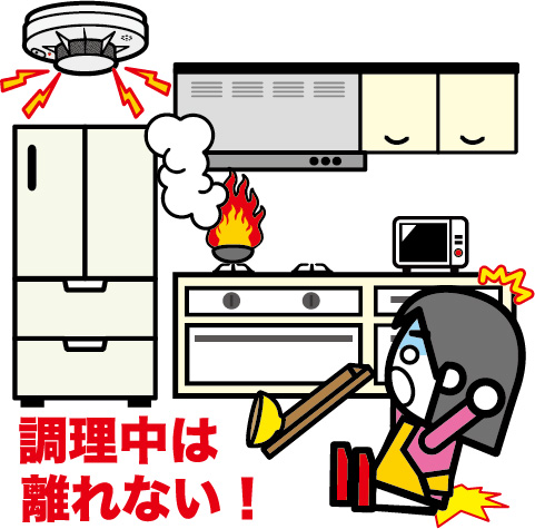 天ぷら油火災に注意！！